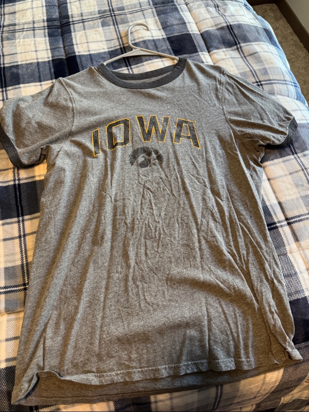 Rivalry Threads Gray Ringer Tee with White Logo